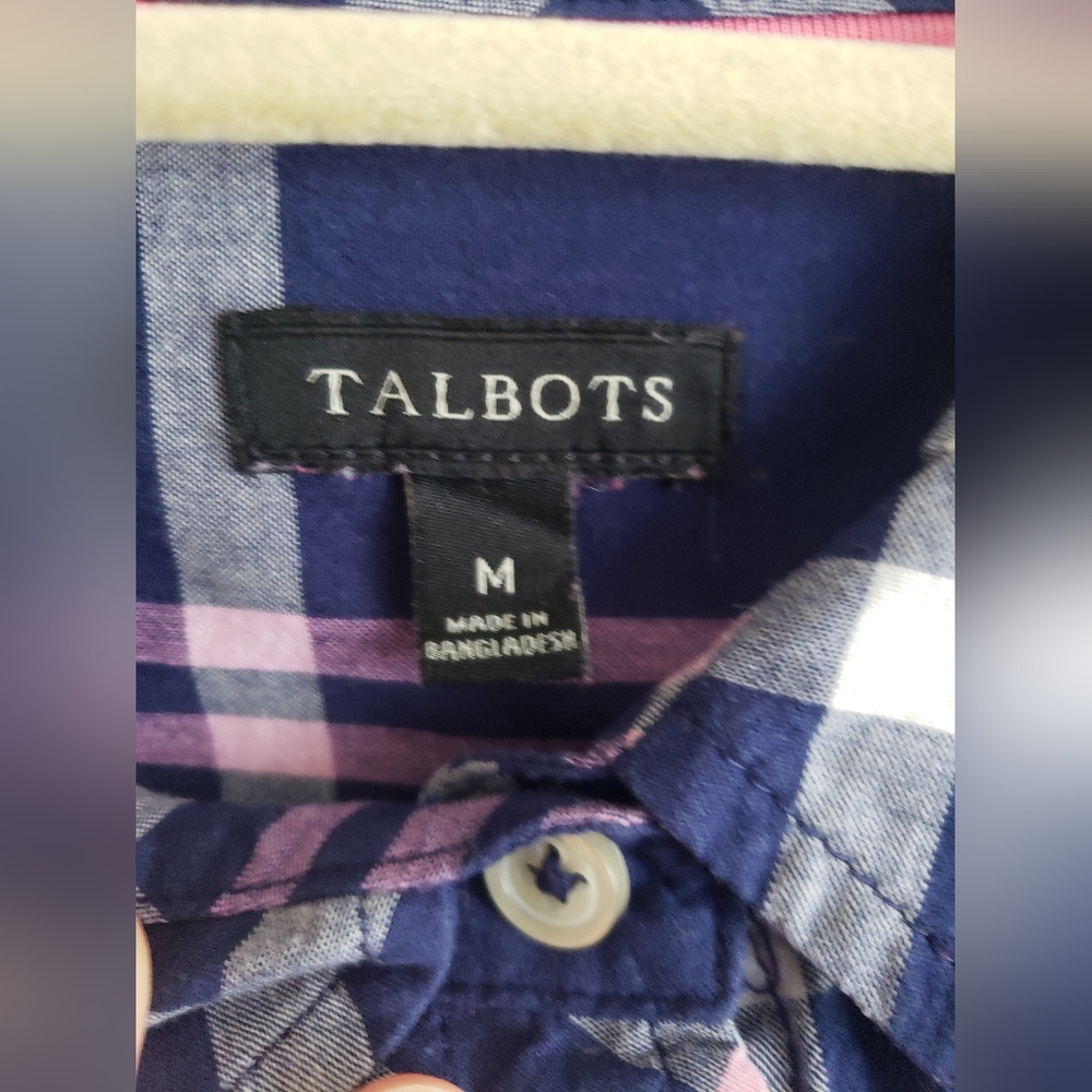 Talbots Button-Front Shirt, Size Medium - image 3